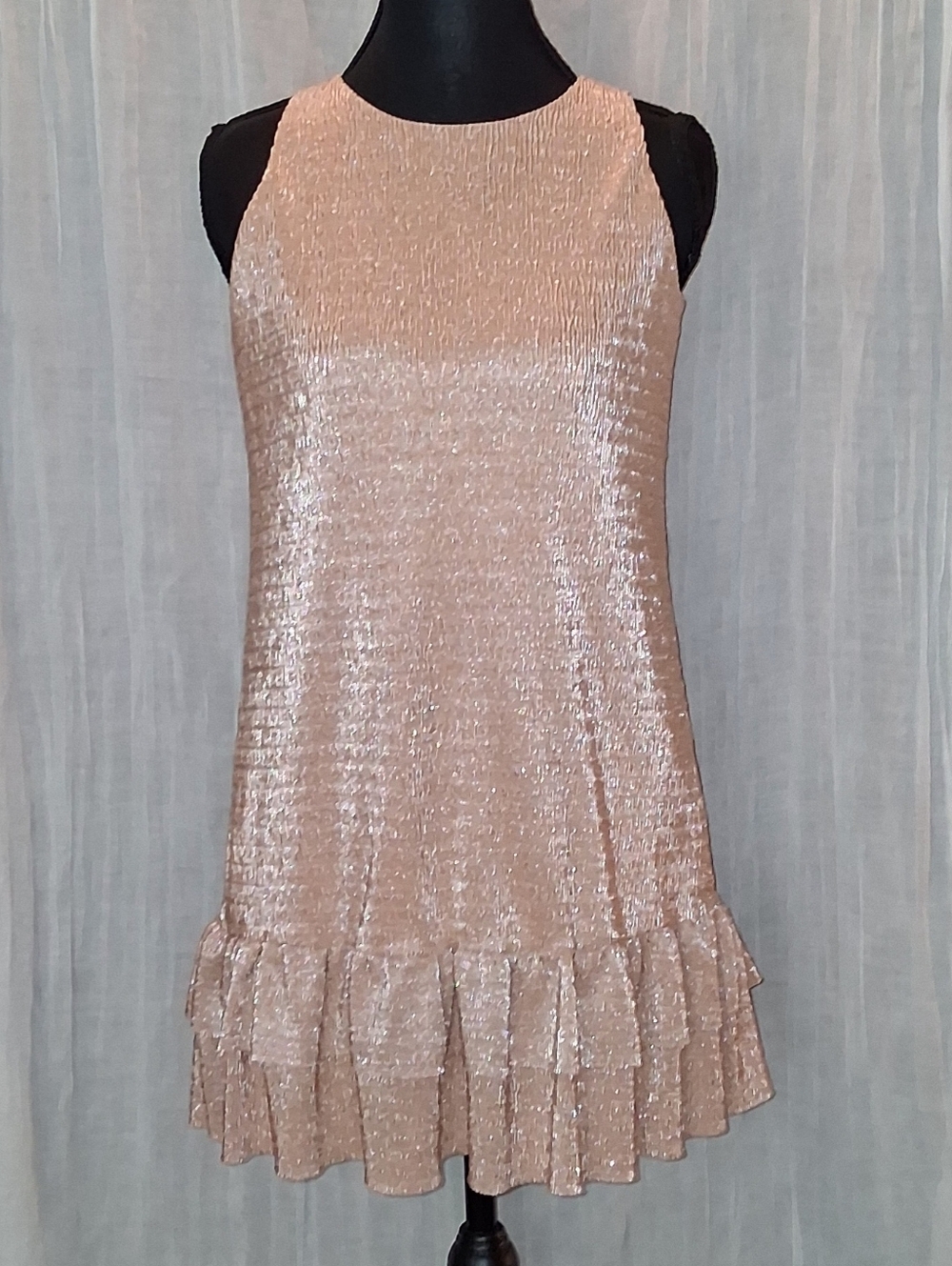 kate spade Metallic Gold Textured Shift Dress